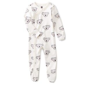 Tea Collection Footed Romper In Koala Cling Newborn baby girl